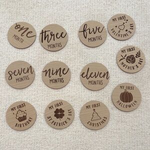 Wooden Baby Milestone Discs